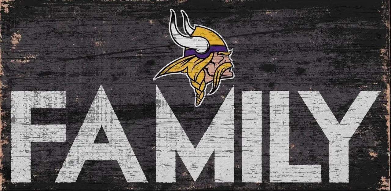 Minnesota Vikings Wood Sign 12x6 Family Design Wall Art - ToylandEU