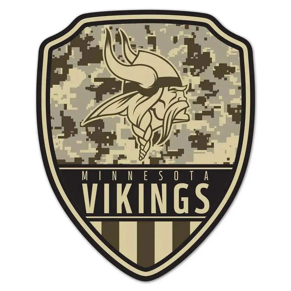 Minnesota Vikings Wood Sign Shield Shape 11x17 Decor - ToylandEU™