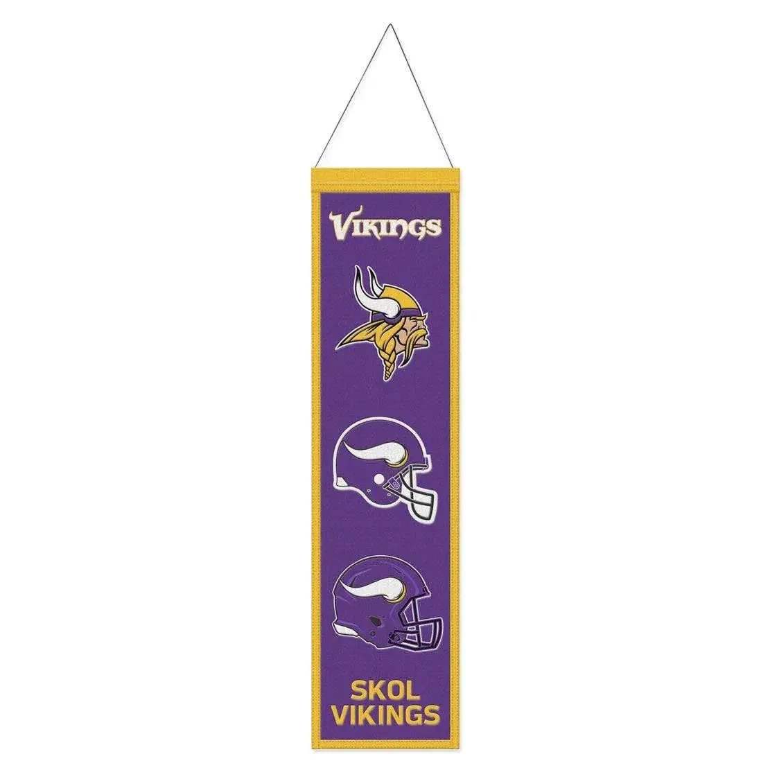 Minnesota Vikings Wool Banner 8x32 Heritage Evo Design - ToylandEU™