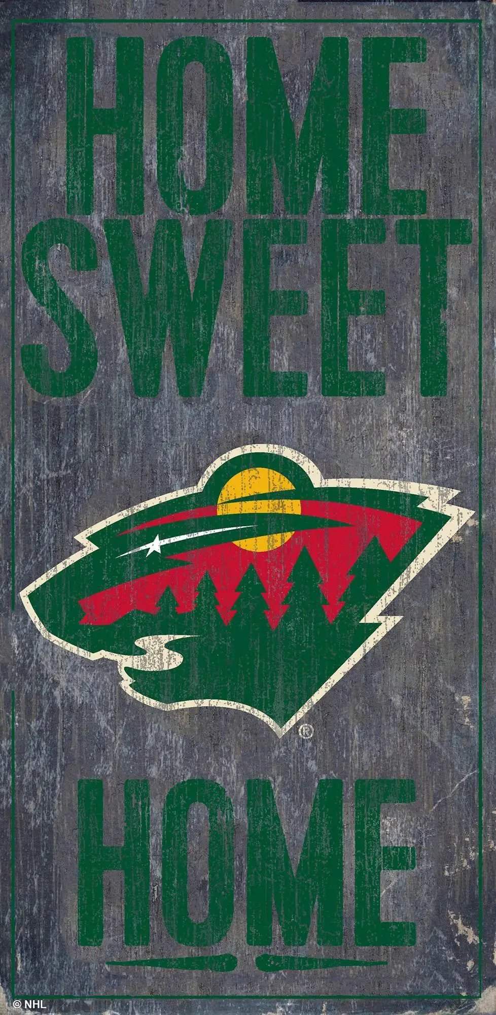 Minnesota Wild Wood Sign 6x12 Home Sweet Home Design - ToylandEU™