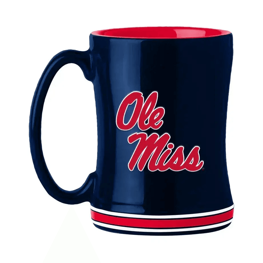 Mississippi Rebels 14oz Sculpted Relief Coffee Mug Ceramic - ToylandEU™
