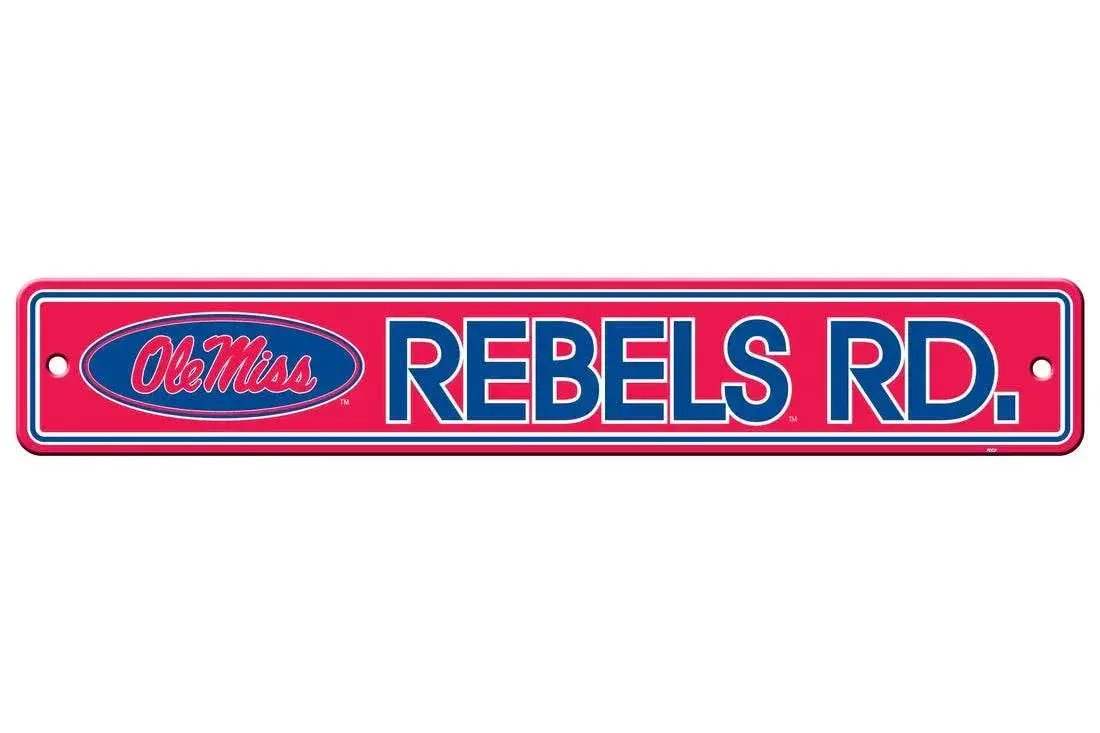 Mississippi Rebels Sign 4x24 Plastic Street Style Decor - ToylandEU