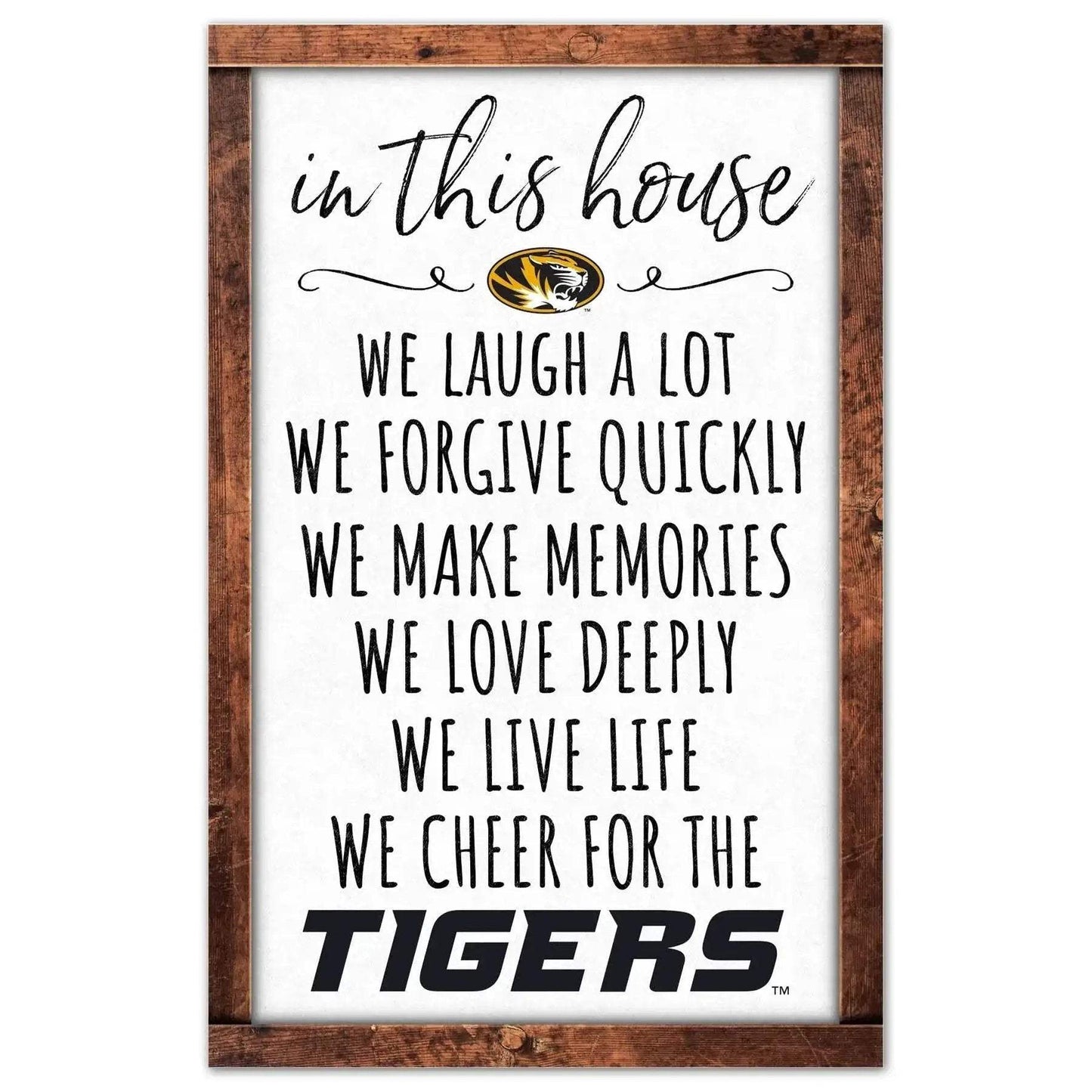 Missouri Tigers Sign 11x17 Wood Decor In This House - ToylandEU™