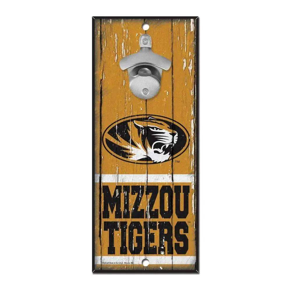 Missouri Tigers Wood Sign With Bottle Opener 5x11 Display - ToylandEU™