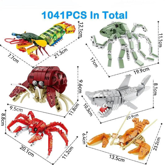 Moc Ocean Marine Fish Model Set Building Blocks Toy Gift - ToylandEU™