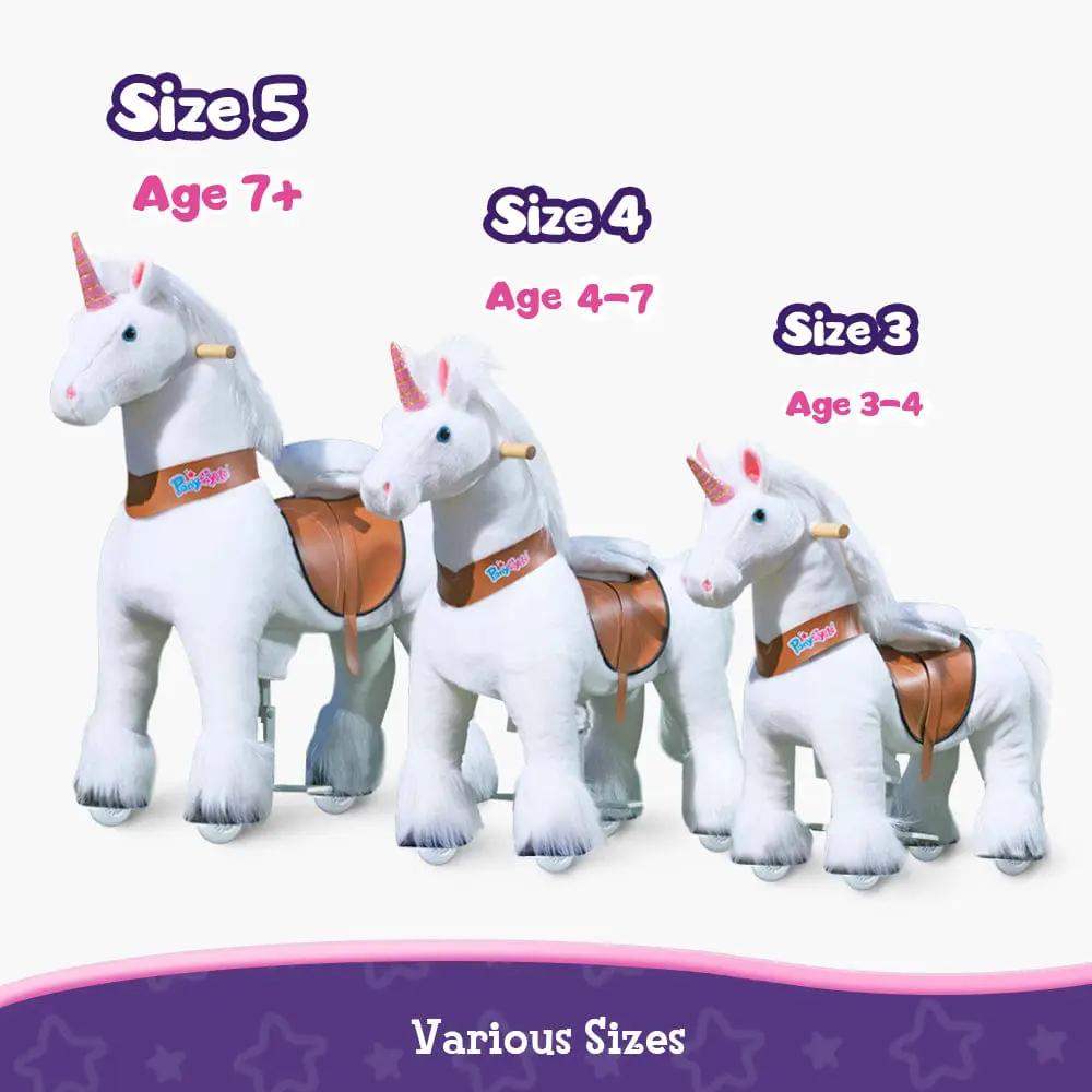Model U® Unicorn Ride-On Toy Age 3–4 – White - PonyCycle, Inc.