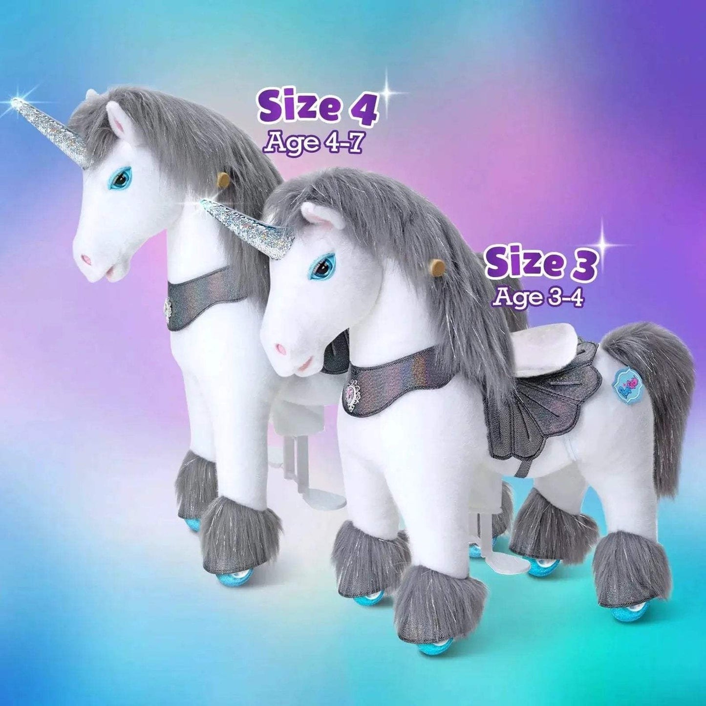 Model Y® Unicorn Ride-On Toy Age 3–4 – Grey - ToylandEU