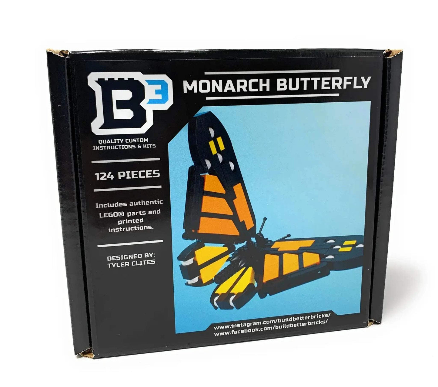 Lego Monarch Butterfly Custom Building Set Includes 124 Pieces - ToylandEU