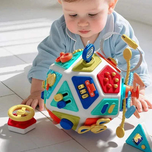 Montessori Busy Board Cube Travel Edition Portable - ToylandEU™