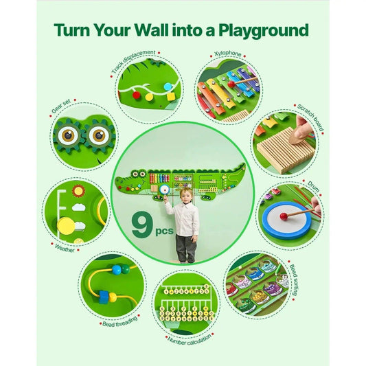 Montessori Busy Board For Kids Learning Fine Motor Safe - ToylandEU™