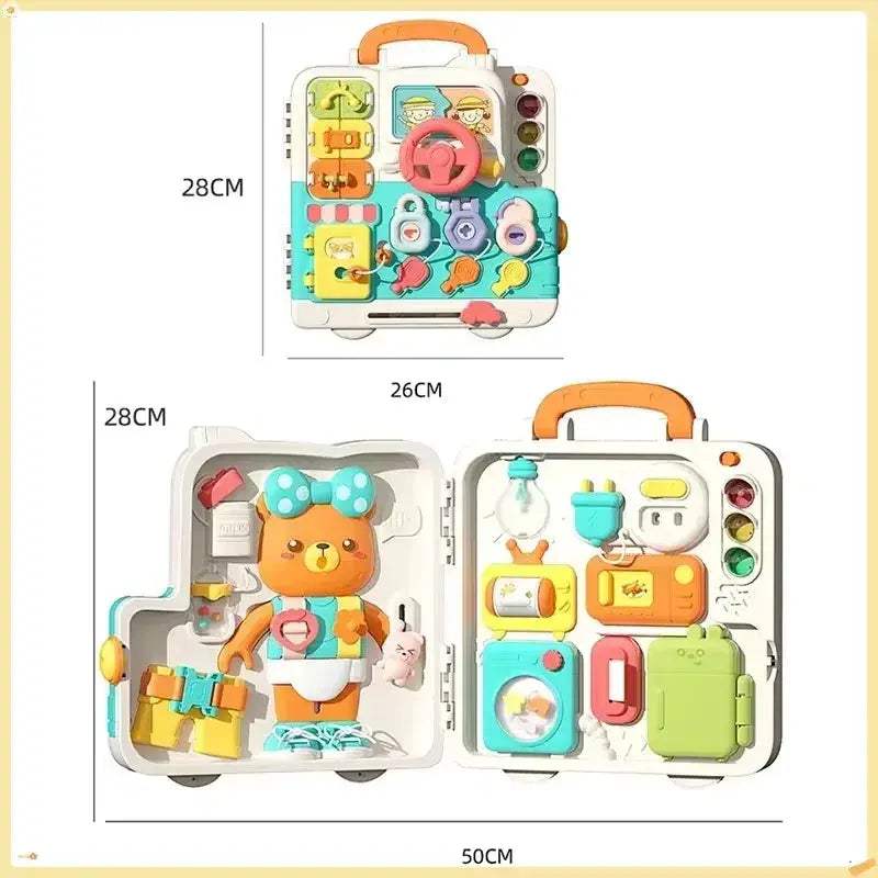 Montessori Busy Board Sensory Switch Toy Builds Skills For Preschoolers - ToylandEU