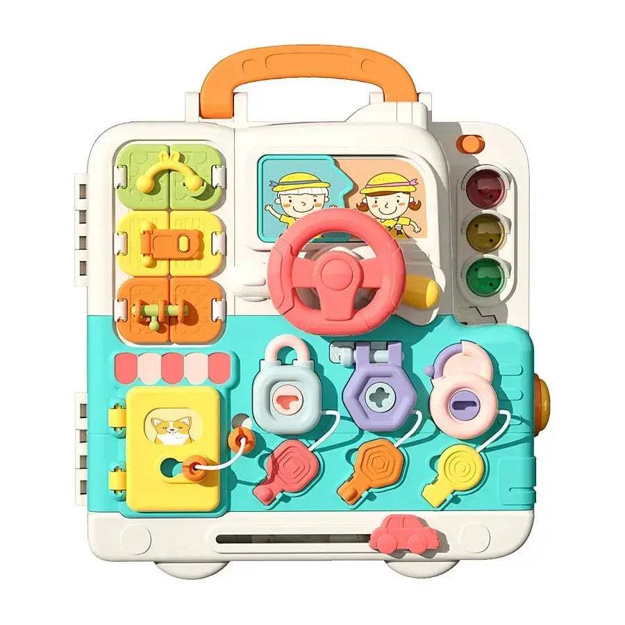Montessori Busy Board Toy With Music Lights For Toddlers Learning - ToylandEU