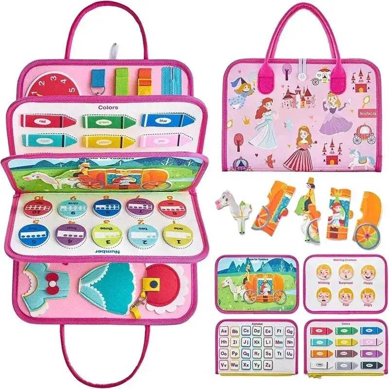 Montessori Busy Board for Early Learning and Fine Motor Skills - ToylandEU