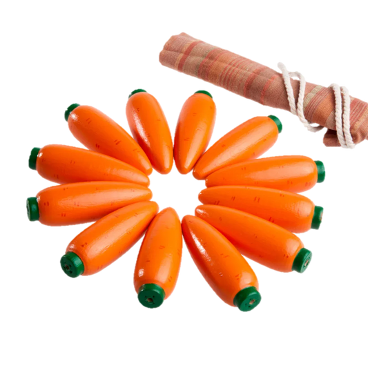 Montessori Carrot Counters Set of 12 for Counting Skills - ToylandEU