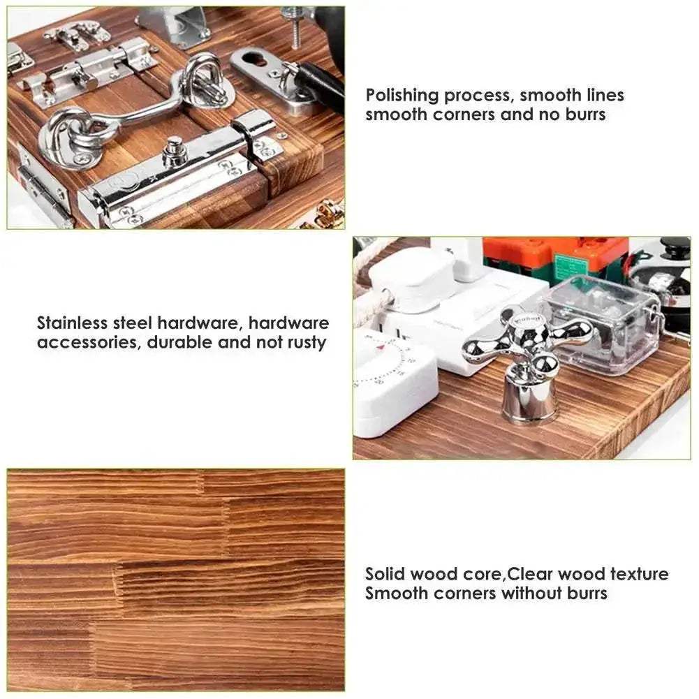 Montessori Interactive Busy Board DIY Sensory Toy For Kids 0 To 12 Years Learning - ToylandEU™