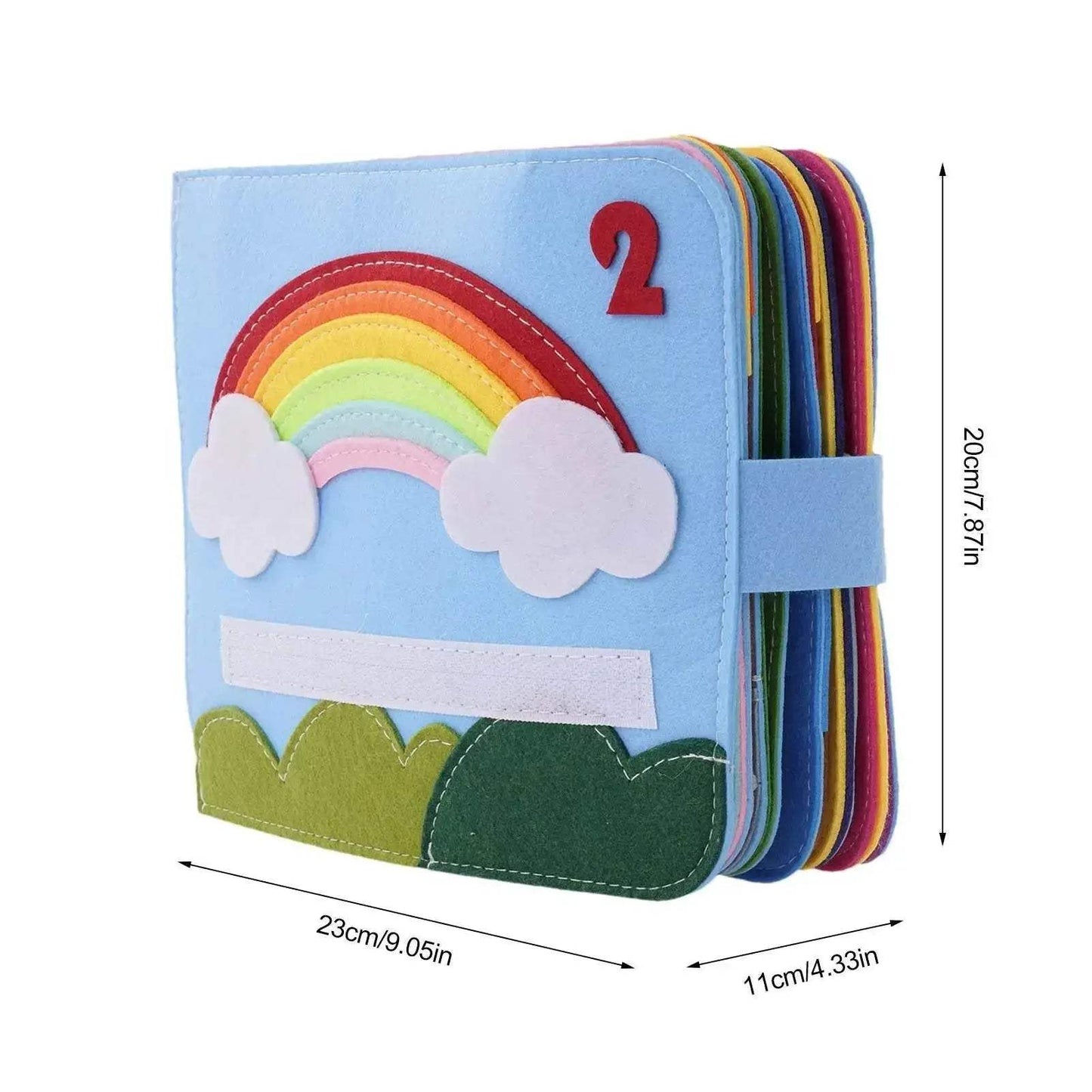 Montessori Interactive Soft Fabric Activity Book For Toddlers 16 Page Felt Book Early Learning - ToylandEU™