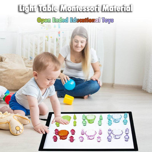 Montessori Light Table Kit for Sensory Math & Nature Learning Ages 6-12 - ToylandEU