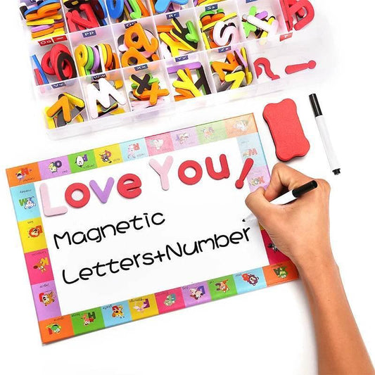 Montessori Magnetic Alphabet Number Set Refrigerator Stickers Early Learning 3D Puzzle Educational Toys Gifts for Children Kids - ToylandEU