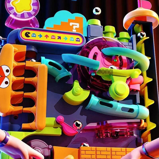 Educational Montessori Toy Multi-Layer Track Adventure Rail Rolling Ball Model for Kids - ToylandEU