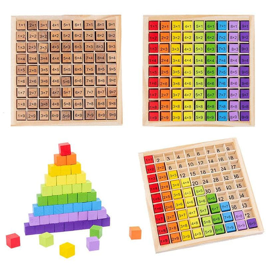 Premium Montessori Wooden Educational Toy Set with 99 Multiplication Table for Preschoolers and Early Learners - ToylandEU