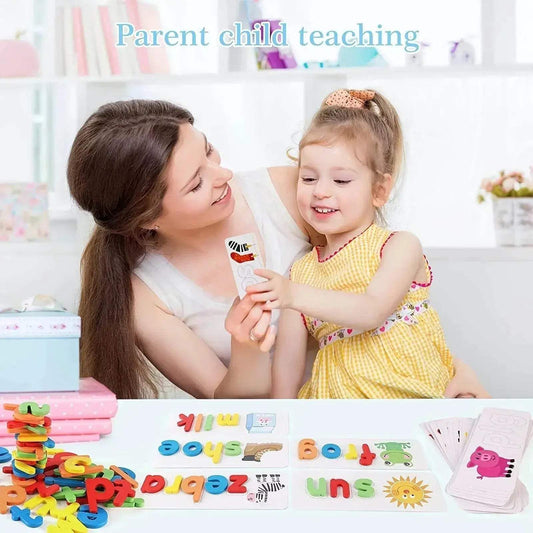 Montessori Learning Toy See And Spell Word Puzzle for Kids - ToylandEU