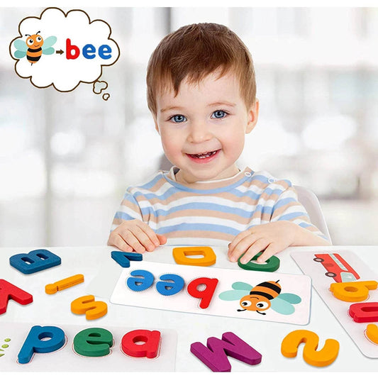 Educational Wooden Alphabet Puzzle Set Montessori Kids - ToylandEU