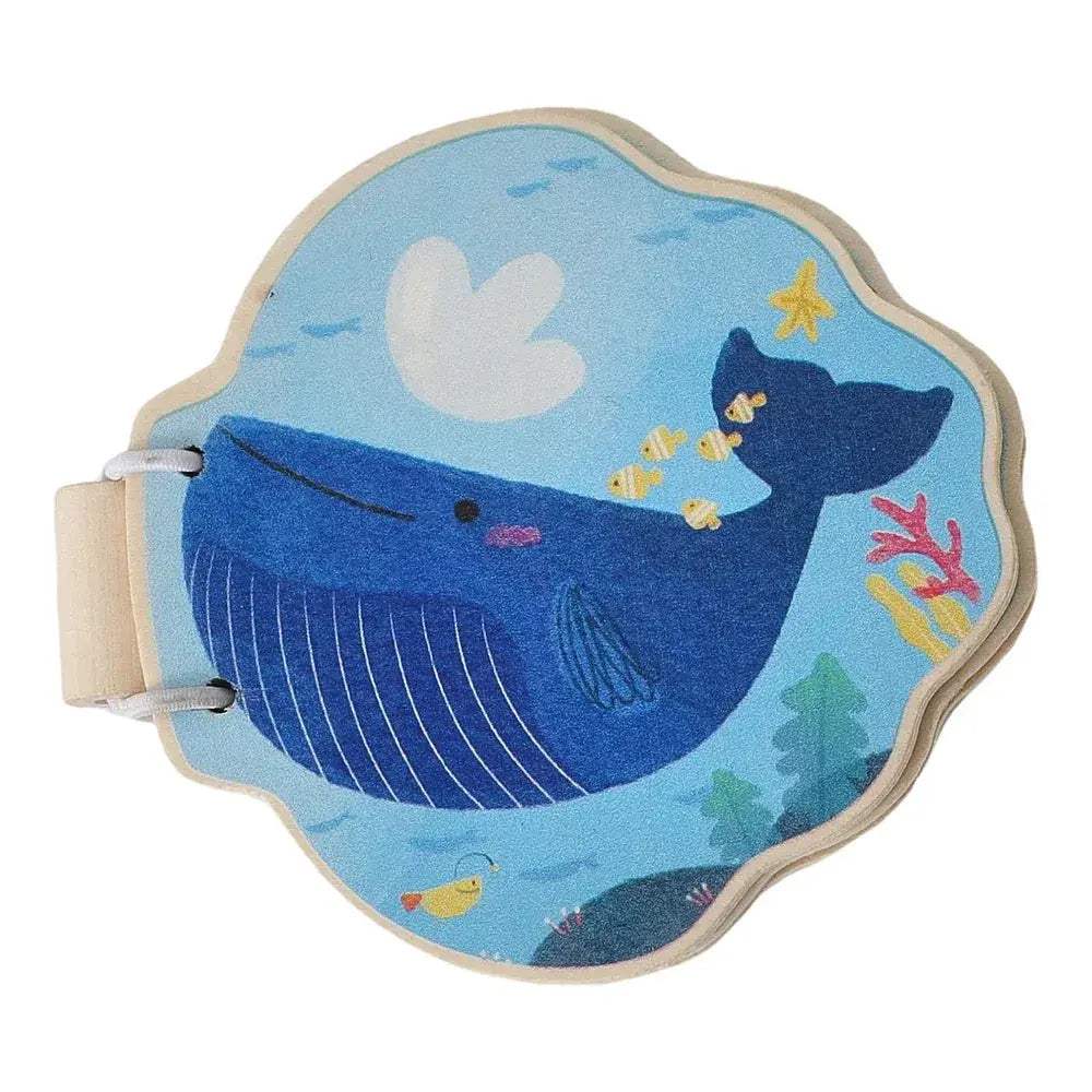 Montessori Wooden Baby Book Marine Animals Educational Toy - ToylandEU