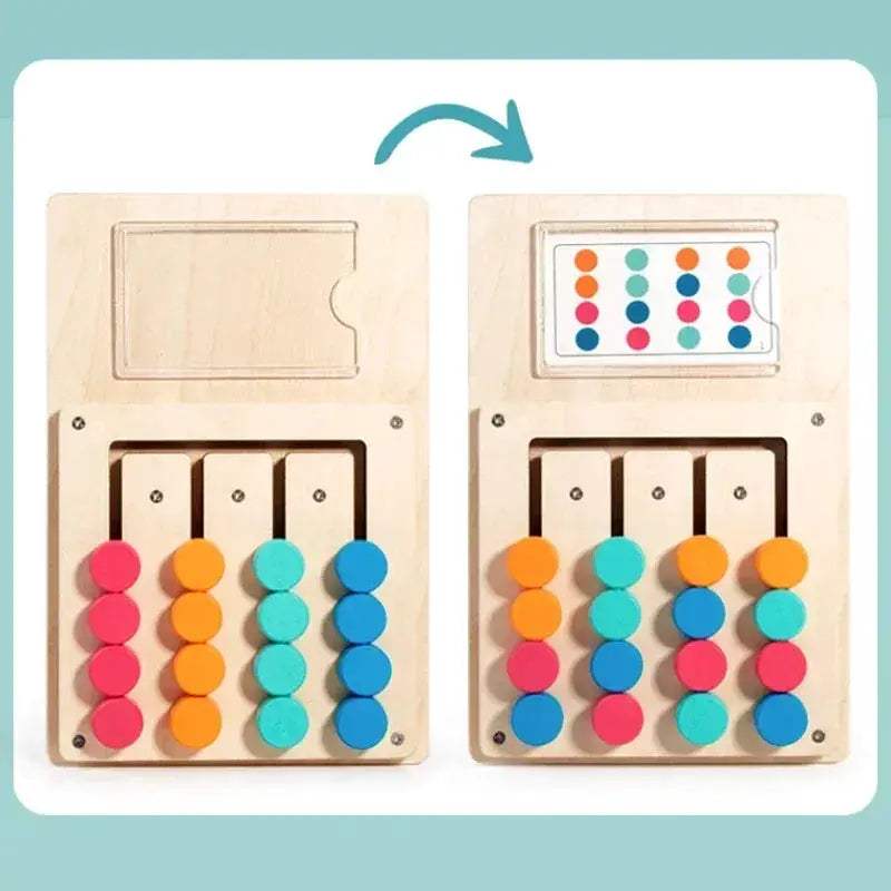 Montessori Wooden Color Shape Matching Puzzle For Kids Safe - ToylandEU™