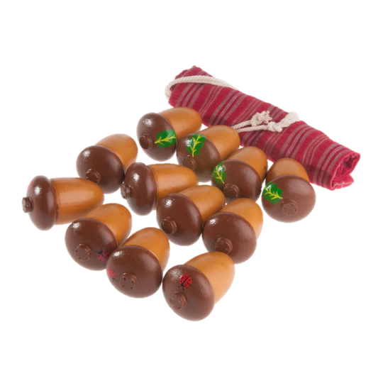 Montessori Wooden Counting Acorns Set for Sorting and Learning - ToylandEU