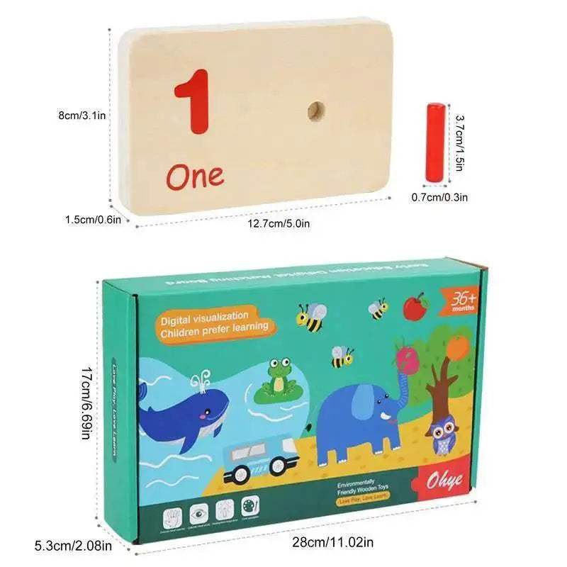 Montessori Wooden Counting Peg Board For Kids Durable Wooden Math Learning Toy For Preschool - ToylandEU™