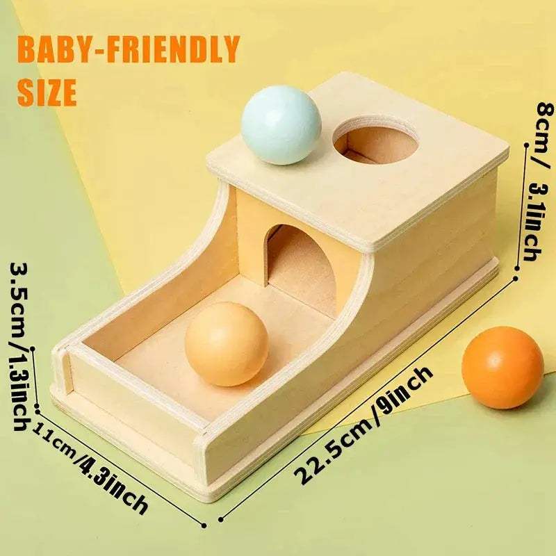 Montessori Wooden Pitch Ball Box Drawer Game For Early Education - ToylandEU