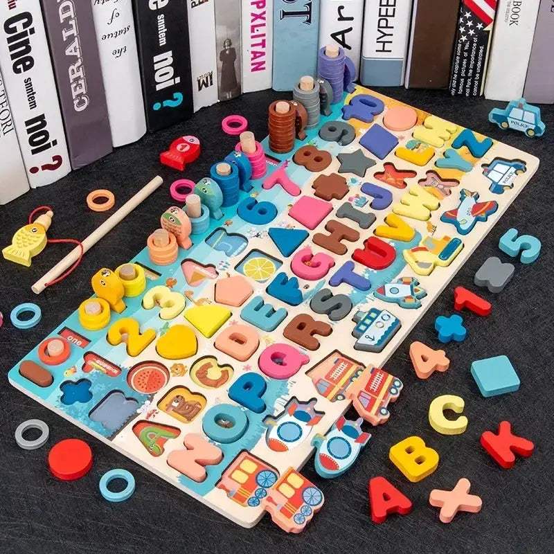 Montessori Wooden Puzzle Board For Educational Counting - ToylandEU