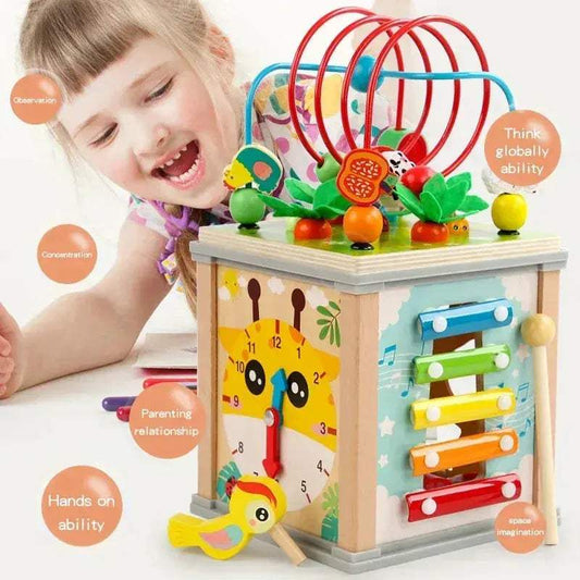 Montessori Wooden Toys Beaded Treasure Box Set Learning - ToylandEU™