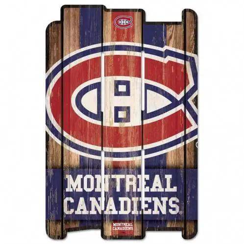 Montreal Canadiens Wood Fence Sign 11x17 Retro Whitewash - ToylandEU™