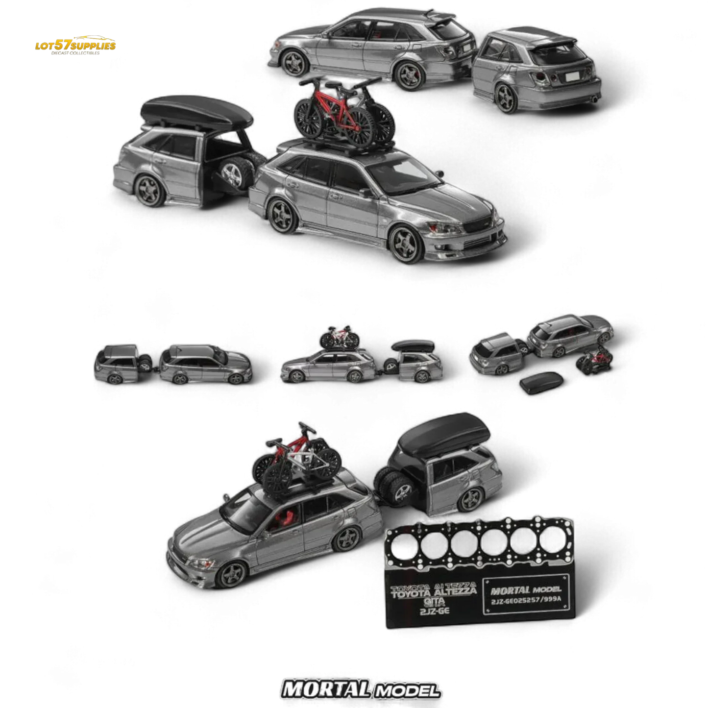 Mortal Altezza Gita ELIXIR Diecast 1:64 Silver Gray Trailer - ToylandEU