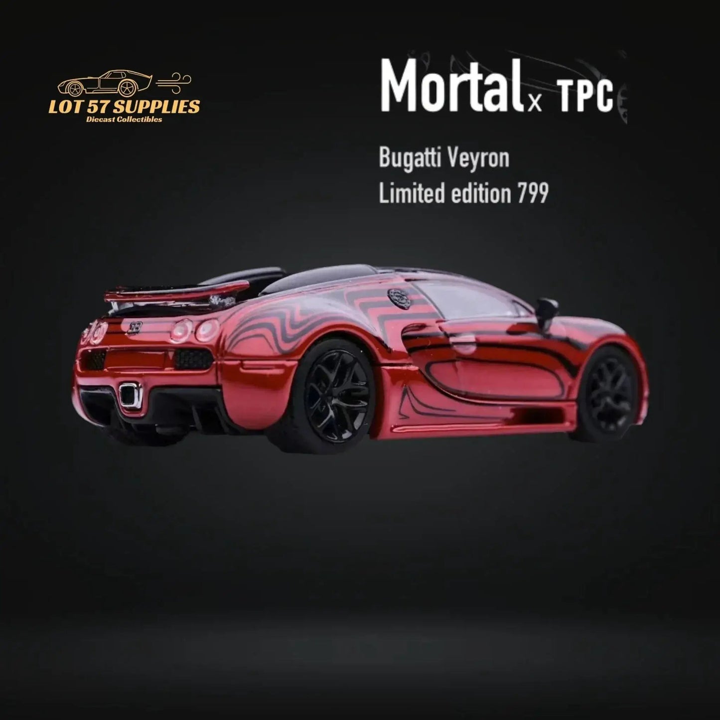 Mortal Bugatti Veyron in Red Advan Ceramic Livery Limited to 799 Pcs 1:64 - ToylandEU