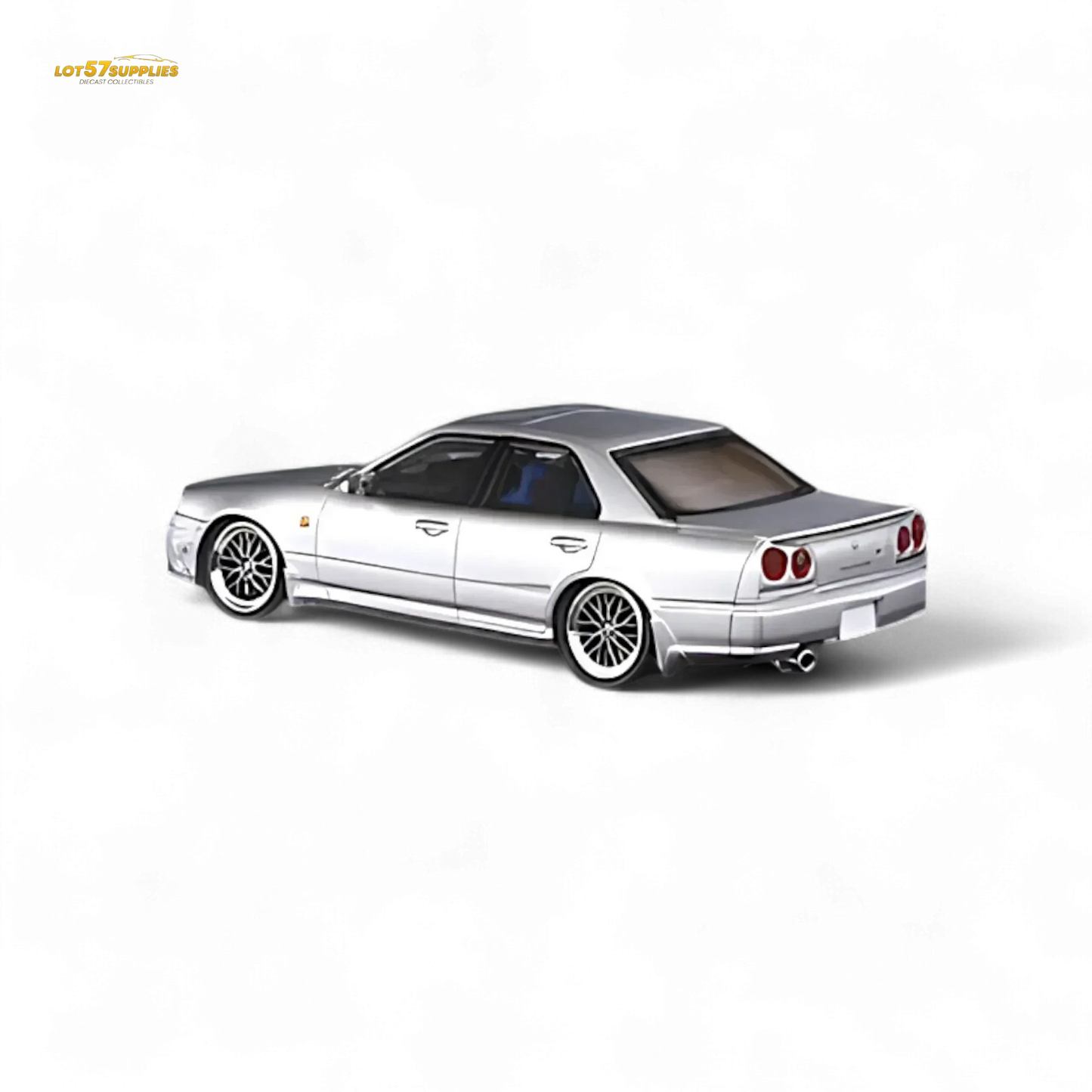 Mortal ER34 SKYLINE 25GT-t AIT Exhibition Model Ordinary Silver 1:64 - ToylandEU