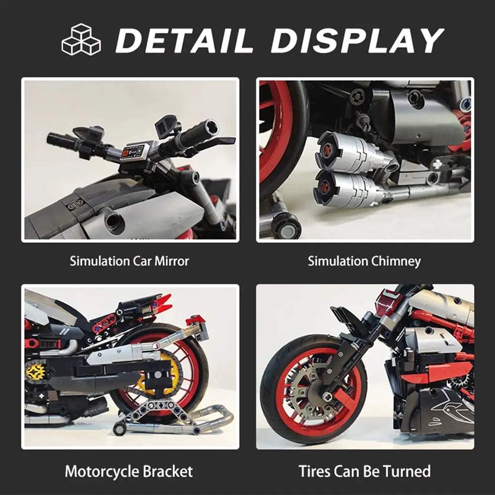 Motorcycle Building Blocks Educational Toy Gift 1260S - ToylandEU™