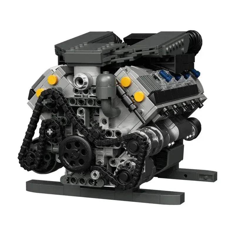 Motorized V8 Engine Brick Model For Lego Enthusiasts Gift - ToylandEU