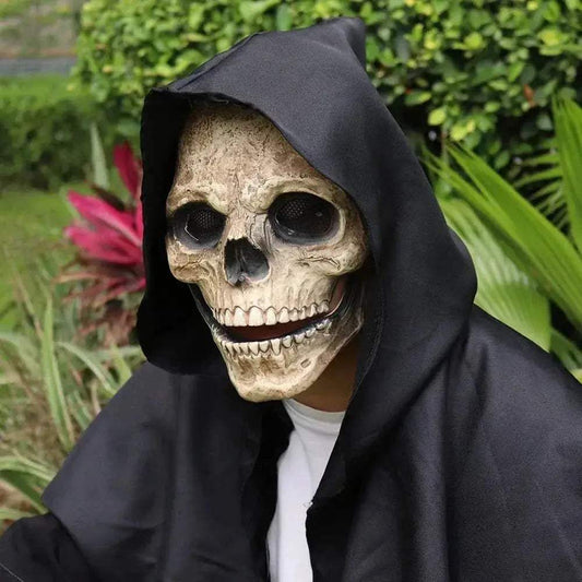 Movable Jaw Skull Mask Durable Latex Full Head Helmet Halloween - ToylandEU