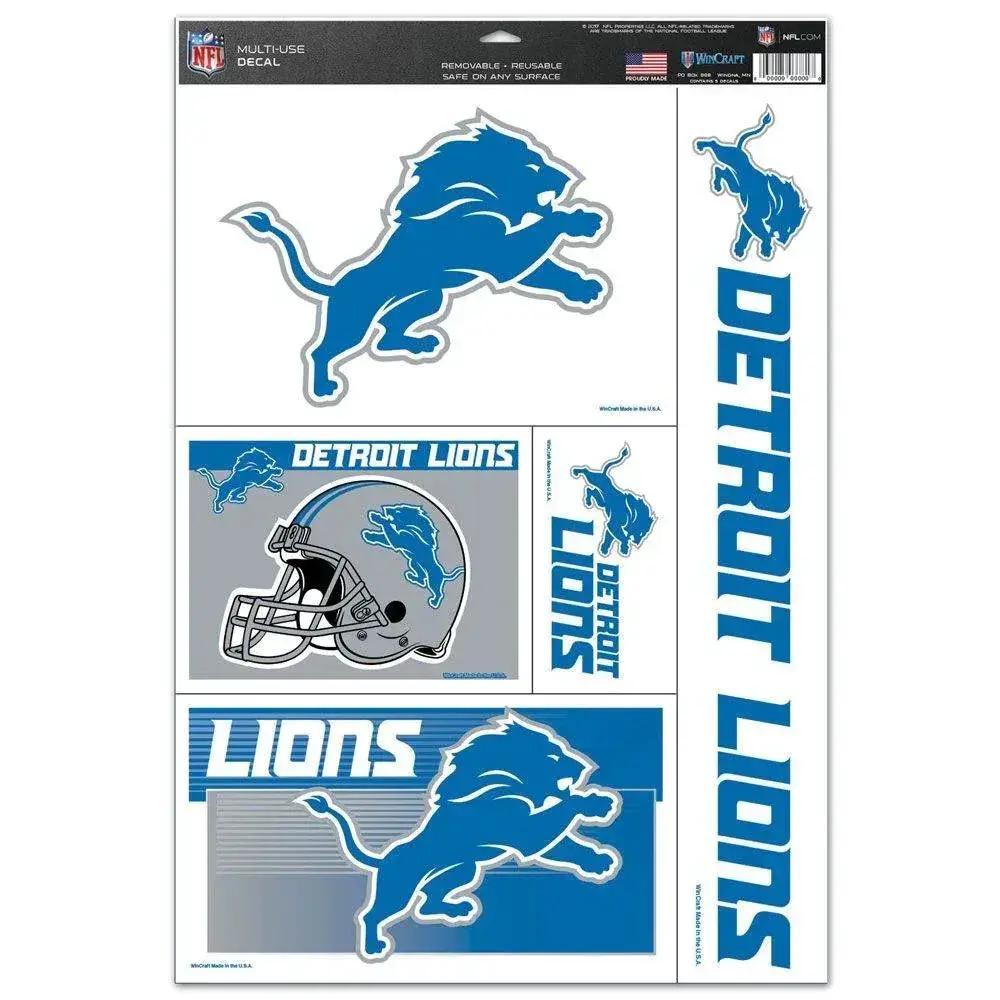 Detroit Lions Decal 11x17 Multi Use 5 Piece Indoor Outdoor - ToylandEU™