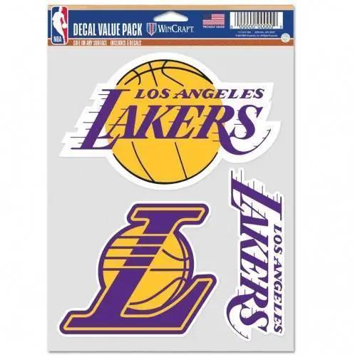Los Angeles Lakers Decals Multi Use 3 Pack Wincraft - ToylandEU™