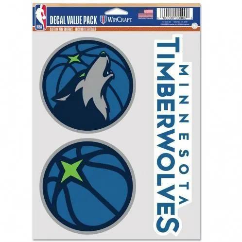Minnesota Timberwolves Decal Set Multi Use Fan 3 Pack - ToylandEU™