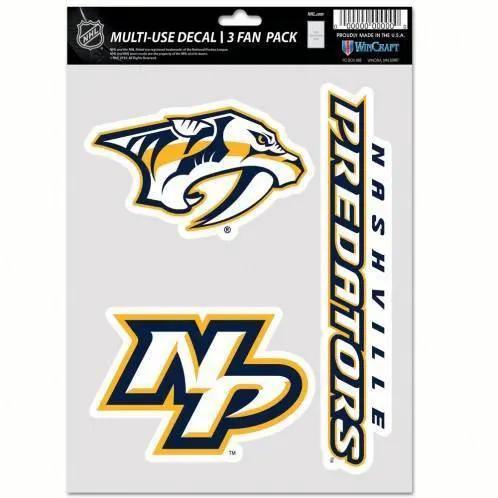Nashville Predators Decal 3 Pack Multi Use Fan Indoor - ToylandEU™