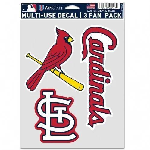 St Louis Cardinals Decal Multi Use Fan 3 Pack Outdoor - ToylandEU™