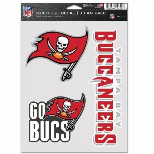 Tampa Bay Buccaneers Decal 3 Pack Multi Use Indoor Outdoor - ToylandEU™