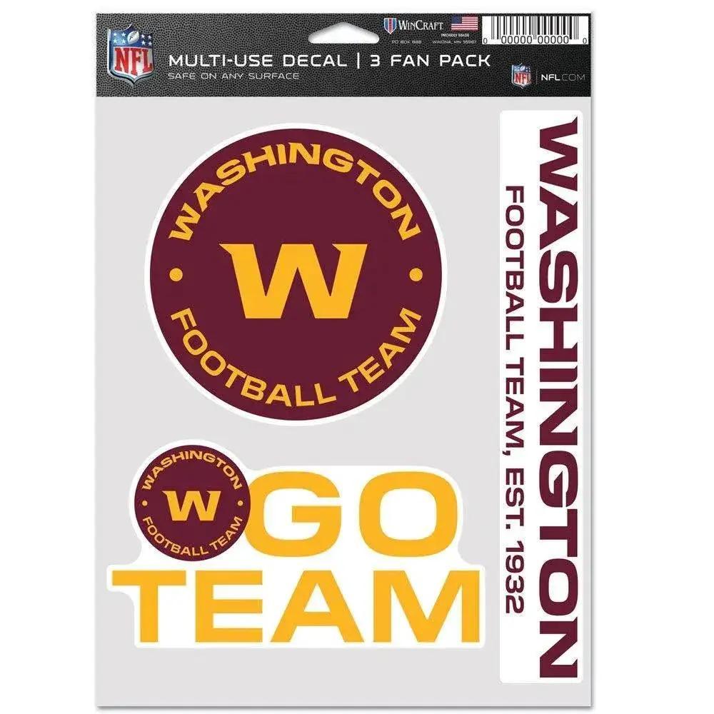 Washington Football Team Decals Multi Use Fan 3 Pack - ToylandEU™