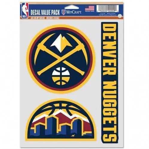 Denver Nuggets Multi Use Decal Pack 3 Fan Sticker Set - ToylandEU™