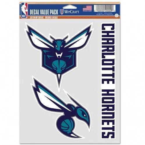 Charlotte Hornets Decal Pack 3 Multi Use Indoor Outdoor - ToylandEU™