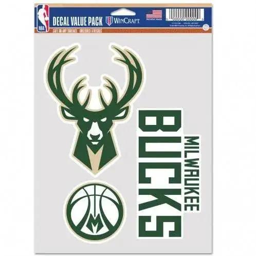 Milwaukee Bucks Multi Use Fan Decal Pack 3 Designs Set - ToylandEU™